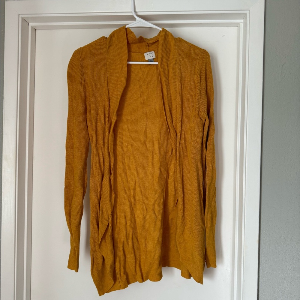 Yellow cardigan